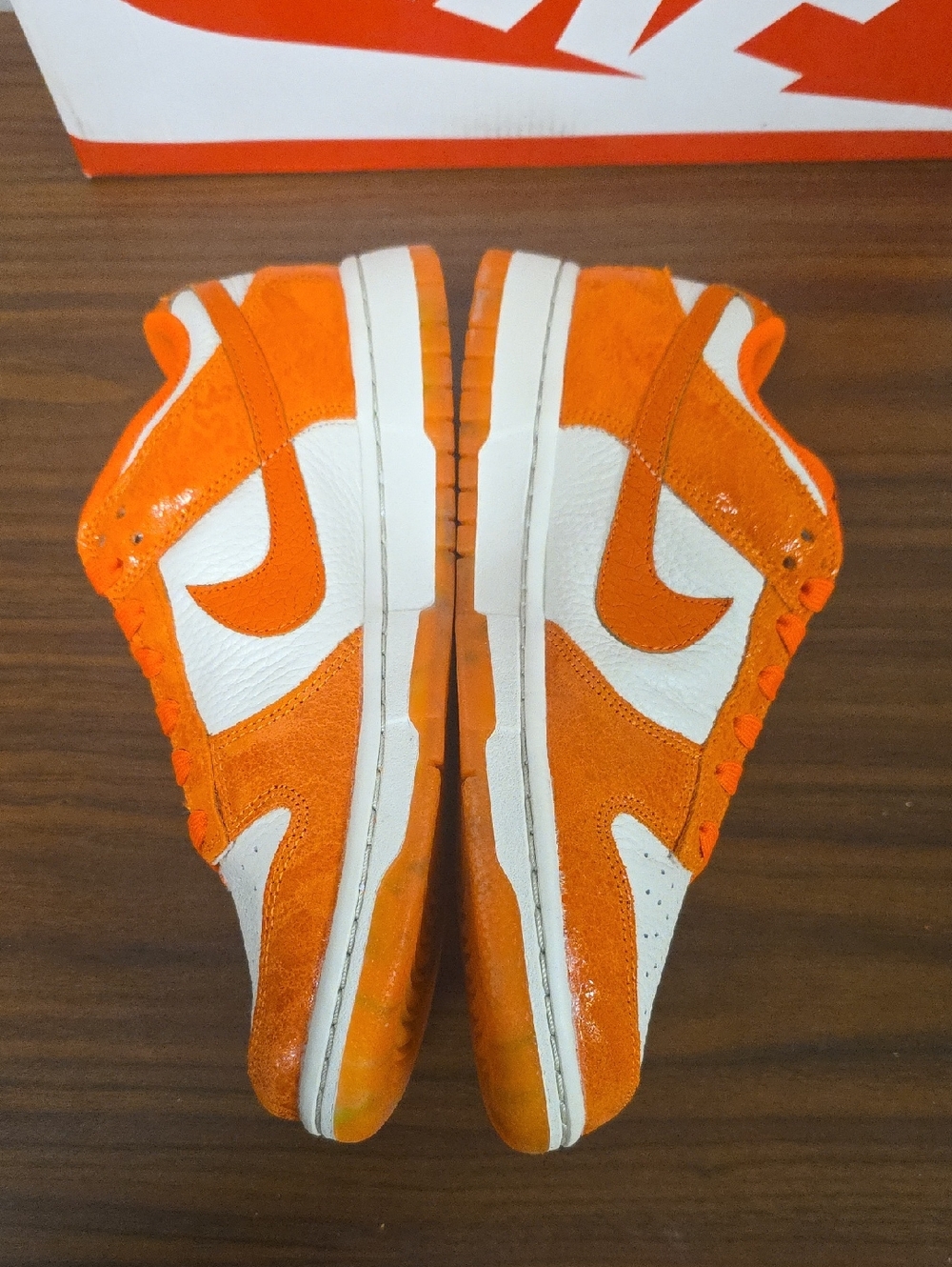 Nike Dunk Low Cracked Orange Women's Size 8 FN7773-001 New - Picture 7 of 9